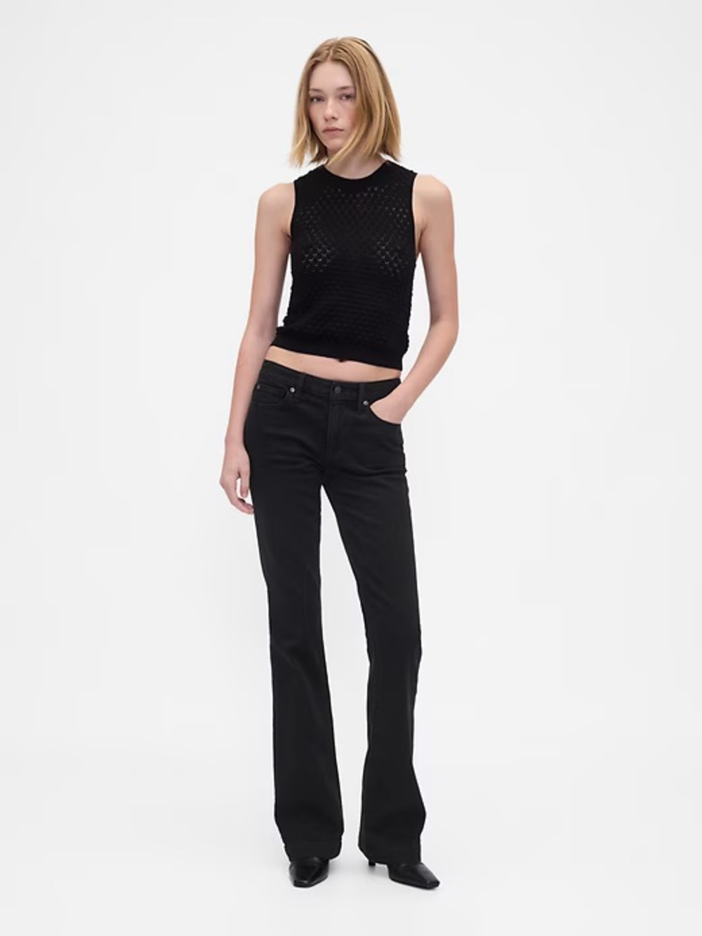 GAP Long & Lean Low Rise Black Jeans